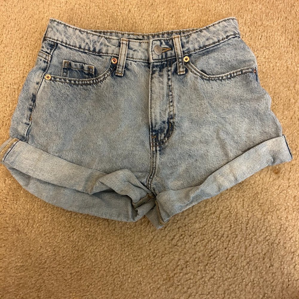 Paper Bag Jean Shorts